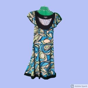 Short sleeve A-line summer dress